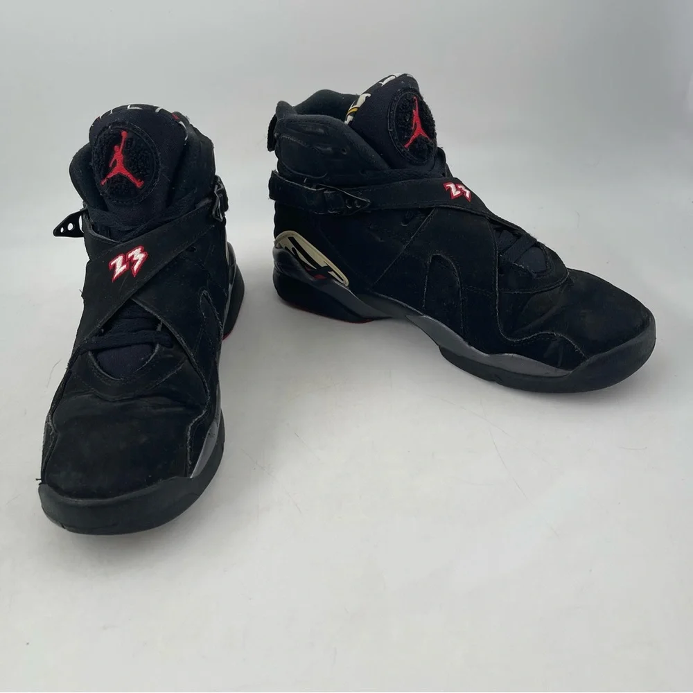 Nike Kids Air Jordan 8 Retro Playoffs GS- SZ 7 Y -Black Basketball Shoes Sneaker